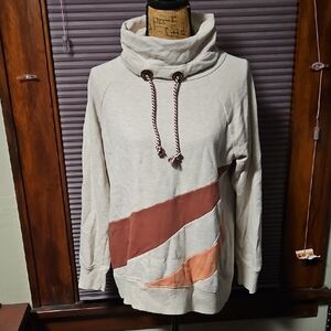 Maurices XL Cream, Rust, Peach Cowl Neck Sweater